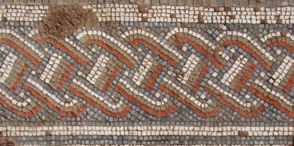 Detail of the mosaic floor.